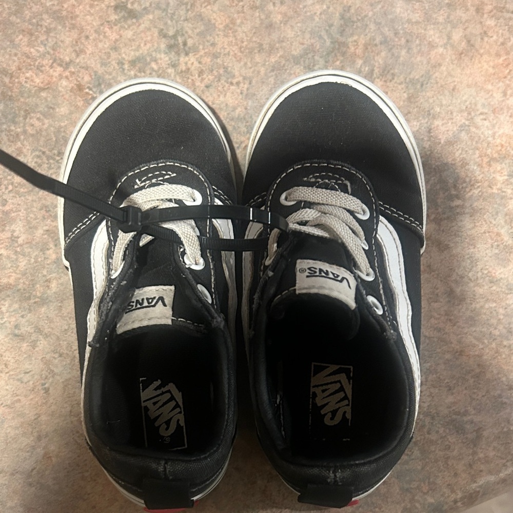 Vans Kids Classic Black and White Sneakers
